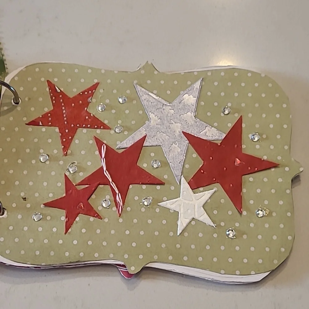Handmade Pink and Gold Christmas Scrapbook